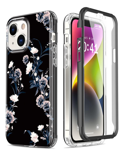 Funda Esdot Para iPhone 14 C/ Cubre Pant White Flowers