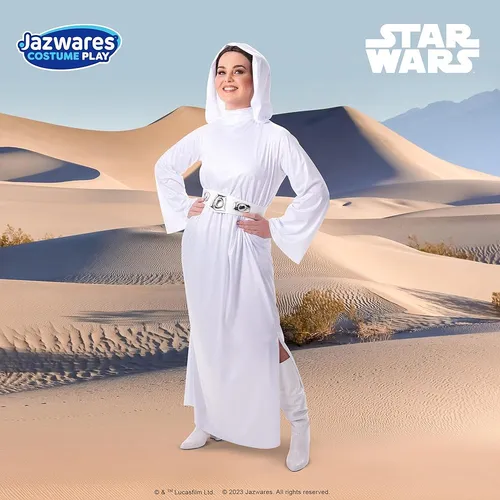 Star Wars Disfraz Con Capucha De Princesa Leia Para Adultos,