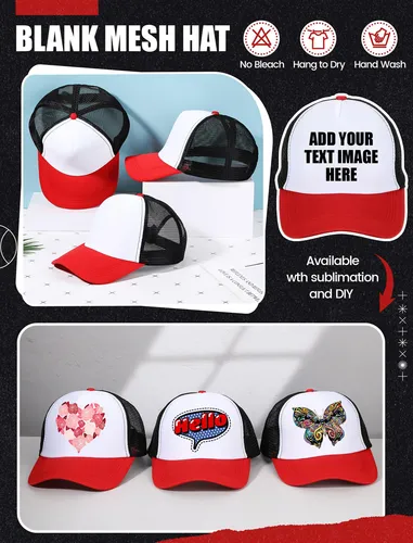 10 Sombreros De Camionero En Blanco Para Sublimacion, Gorra