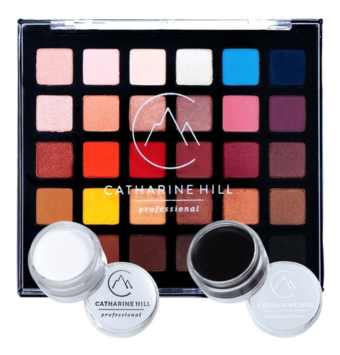 Paleta De Sombras Catarine Hill + Clown Branco E Preto