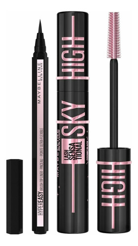 Maybelline Sky High Cosmic + Del Liquido Ojos Hyper Easy Color Negro