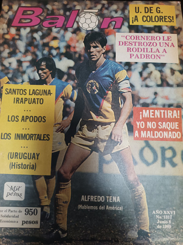 Revista Balón 1317 Alfredo Tena América En Portada