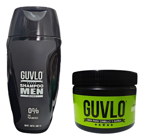 Shampoo Y Cera Guvlo, Cabello, Barba Y Bigote
