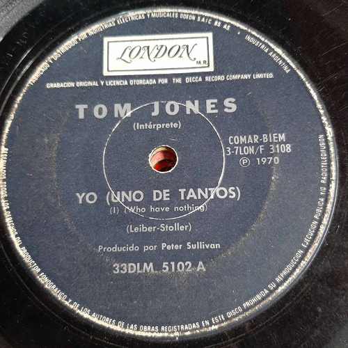 Simple Tom Jones London Xy C21