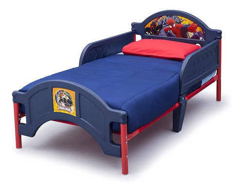 Hombre Araña Azul Base Cama Infantil Niño Pequeño Post Cuna