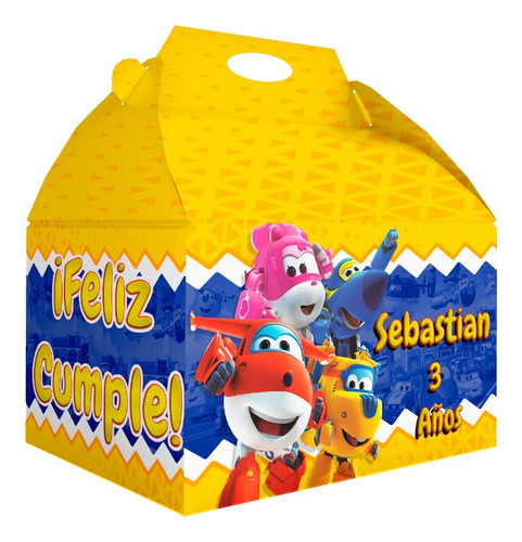 25 Caja Dulcera Bolo Aguinaldo Box Lunch Super Wings