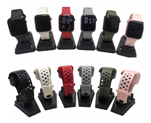 Mayor 12 Relojes Pulsera Digital Led Luces Silicona