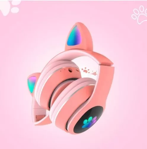 Headphone Gatinho Orelha De Gato Com Led Fone De Ouvido Lt26 Luuk Young -  LUUK YOUNG Comércio Eletrônico