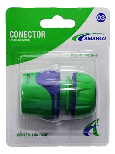 Conector Engate Rápido Pvc 1/2 Para Mangueira Amanco