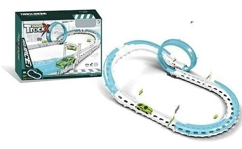 Pista De Autos Con Loop Auto Incuido Gira 360 Grados Trackx