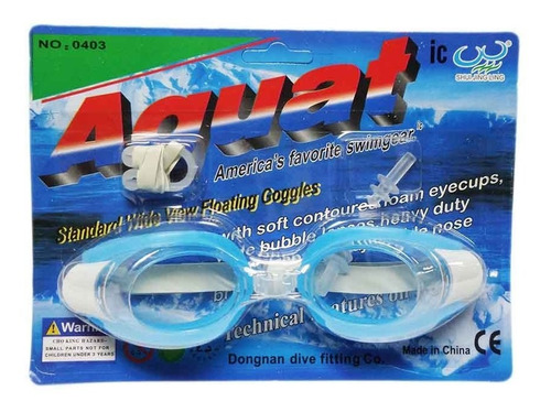 Lentes De Natación Con Tapa Oidos Y Nariz Ajustables