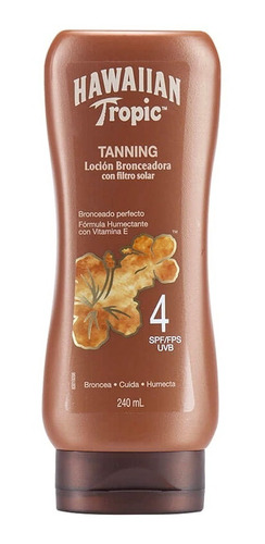 Loción Bronceadora Hawaiian Tropic Tanning Fps4 X 240 Ml