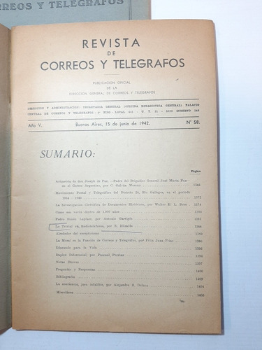 Imagen 7 de 9 de Antigua Revista De Correos Y Telegrafos Lote X 6 Ro 1173
