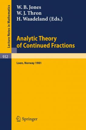 Libro Analytic Theory Of Continued Fractions : Proceeding...