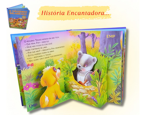 Livro Infantil História Bichos Divertidos Pop-up Em 3d - O Cãozinho Enlameado