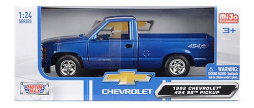 Motormax 1:24 1992 Chevrolet 454 Ss Pickup Camioneta Azul