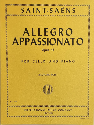 Saintsaens Camille Allegro Appassionato Op43. Violonche...