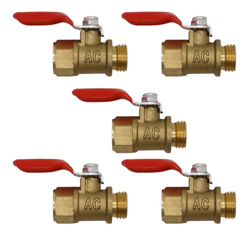 5 Pz Llave Paso 1/4 Para Aspersora Varillas Fumigadora