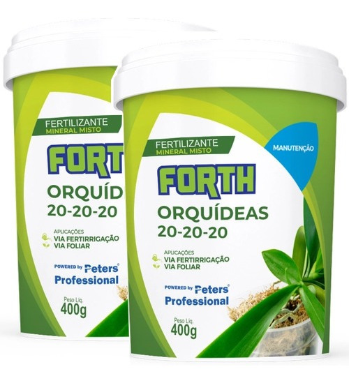 Kit 2 Adubo Forth Orquideas Manutençao 20-20-20 Peters 400g | MercadoLivre