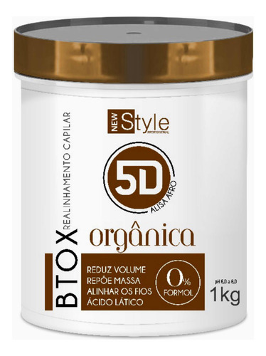 Btox 5d Alisa Afro Orgânica Compatível Com Henê 1kg