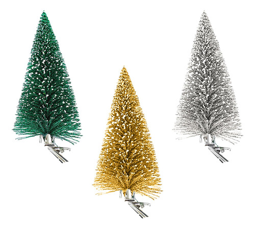 3 Piezas De Árbol De Navidad Artificial Con Clip, Árboles