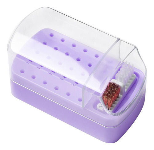 Soporte Para Brocas De Uñas 2 En 1, Estuche Para Violeta