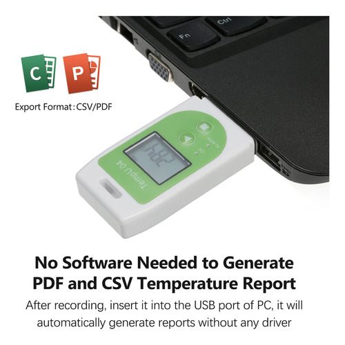Registrador De Temperatura Usb Multiuso Datalogger Reutiliza