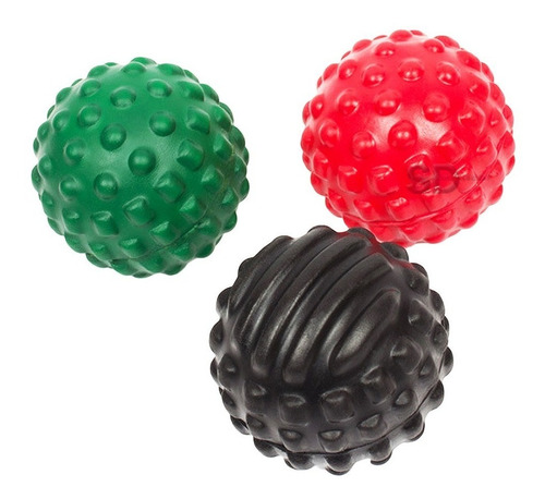 Set 3x Balones De Masaje Rollers Pu 8 Cm - 