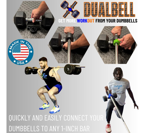 Dualbell Pair- Conecta Mancuernas A La Barra (negro)