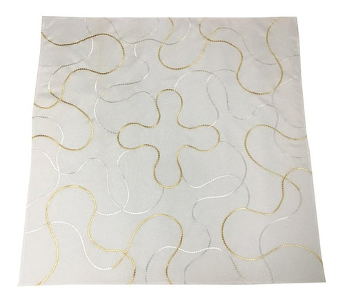 Mantel Concepts Curvy Lines Silver And Gold 110x110cm