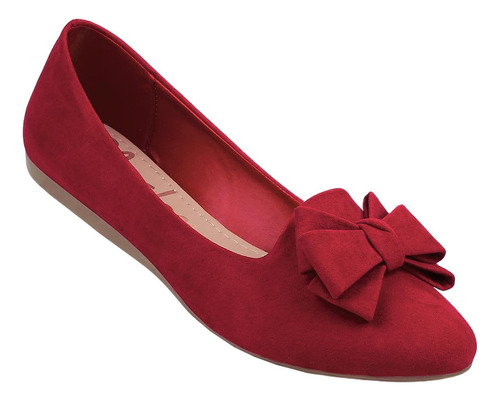 Flat Moda Mujer Salvaje Tentación Rojo 06903639 Tipo Ante