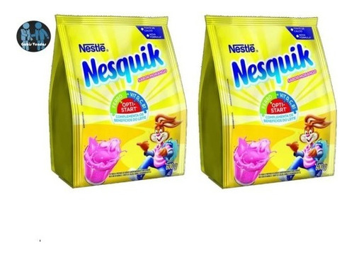 Kit C/2 Achocolatado Nesquik Morango Sache 600g - Nestlé