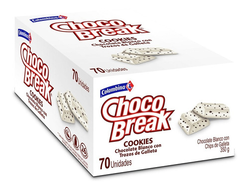 Caja Chocobreak Cookies X70unds - Kg a $1