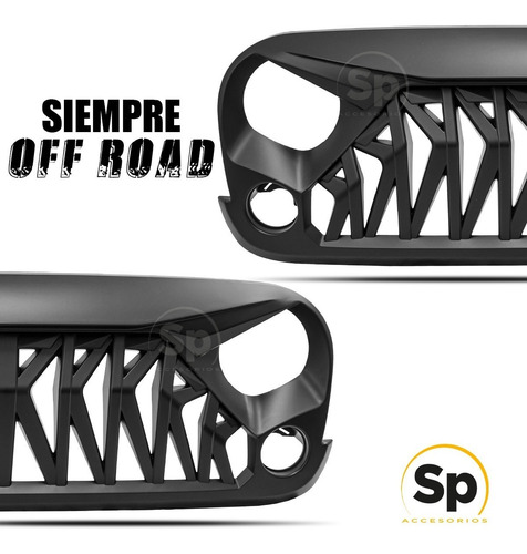 Parrilla Angry Shark Jeep Wrangler Jk 2007-2017