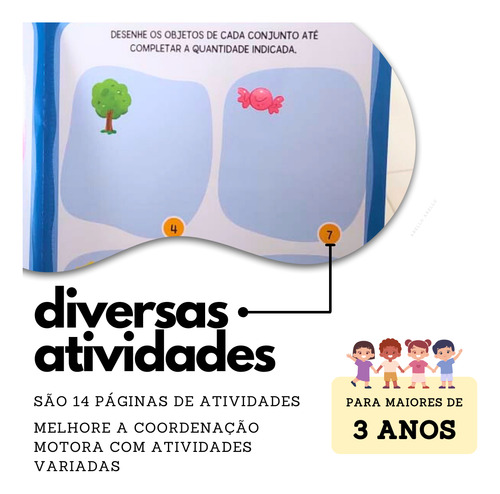 Livro Escreva E Apague - Números Com Caneta Apagador Aprendizado Infantil Caligrafia