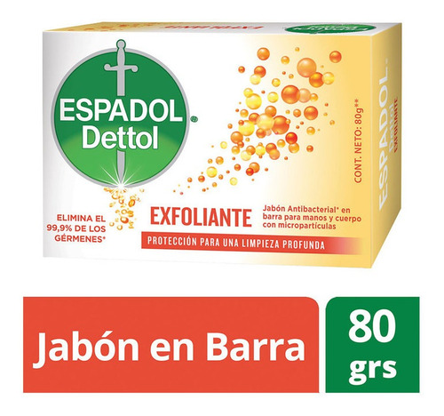 Jabon En Barra Espadol Dettol Exfoliante X 80 Gr