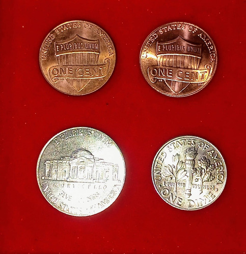 Serie De 4 Monedas Estados Unidos Unc