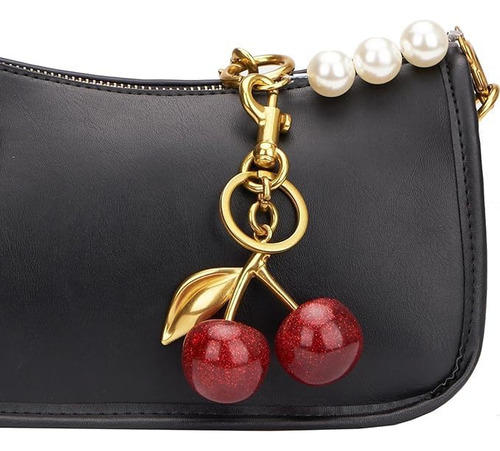 Sjx Llavero Cerezas,abalorio Para Bolsa Cereza,llaveros
