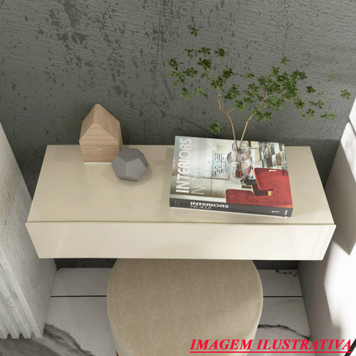 Estante Aparador Rack Suspenso Pequeno Nobre 80cm Off White