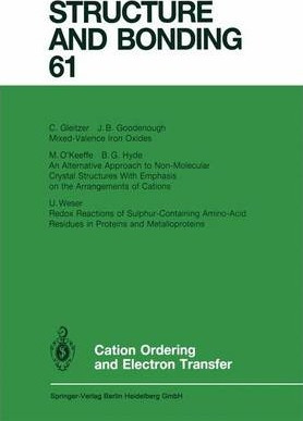 Libro Cation Ordering And Electron Transfer - C. Gleitzer