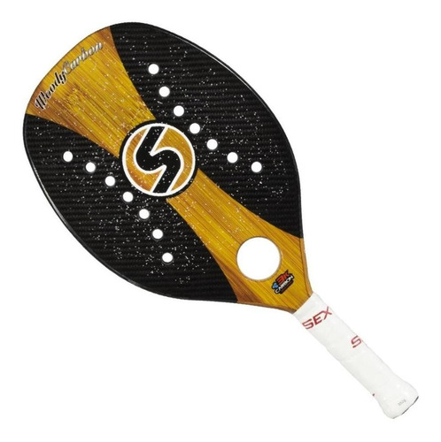 Raquete Beach Tennis Sexy Woody Carbon Cor Marrom