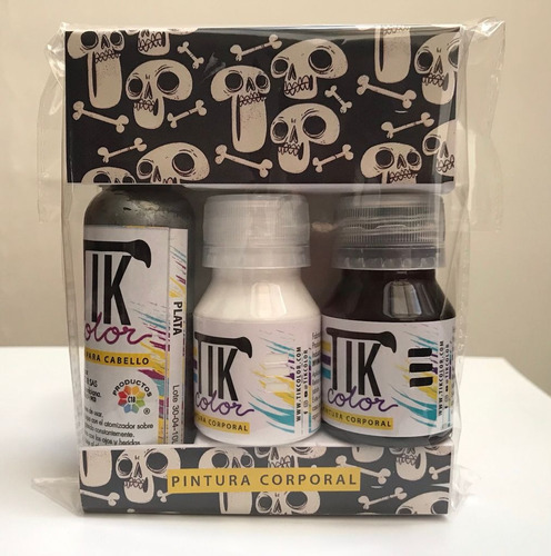 Pintura Corporal - Maquillaje Artístico Kit Calavera: 