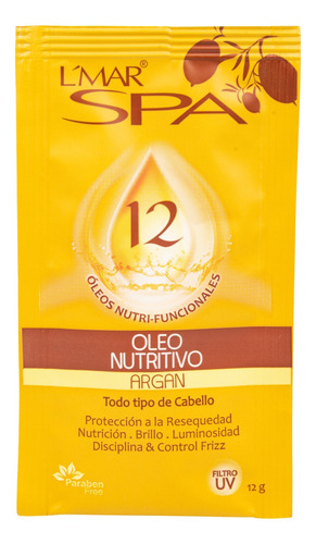 Aceite De Argan Spa Sachet 12g. Oleo Nutritivo.