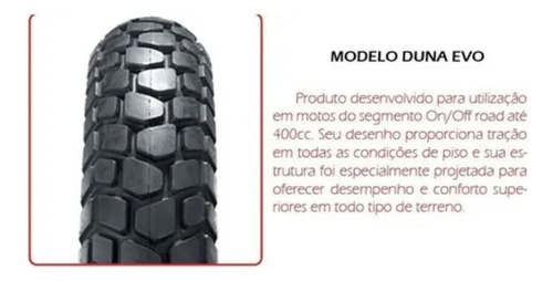 Pneu Levorin Traseiro 110/80-18 Duna Evo (58t) Tt Com Camara