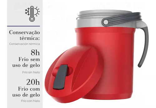 Garrafa Térmica Fliptop 2,5 Litros Vermelha Termolar - Mate