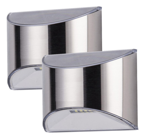 Lámparas De Pared Solares De Acero Inoxidable: Luces Led