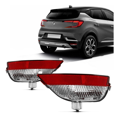 Refletor Parachoque Traseiro Captur 2017 2018 2019 2020