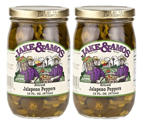 Jake & Amos, Amish Estilo, Jalapeno Peppers (sliced), 2  16
