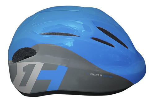 Capacete Bike Infantil Piccolo New High One Cor Azul e Cinza Tamanho M