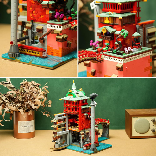 Kit De Construcción De Casas De Castillo Japonés De Flores,